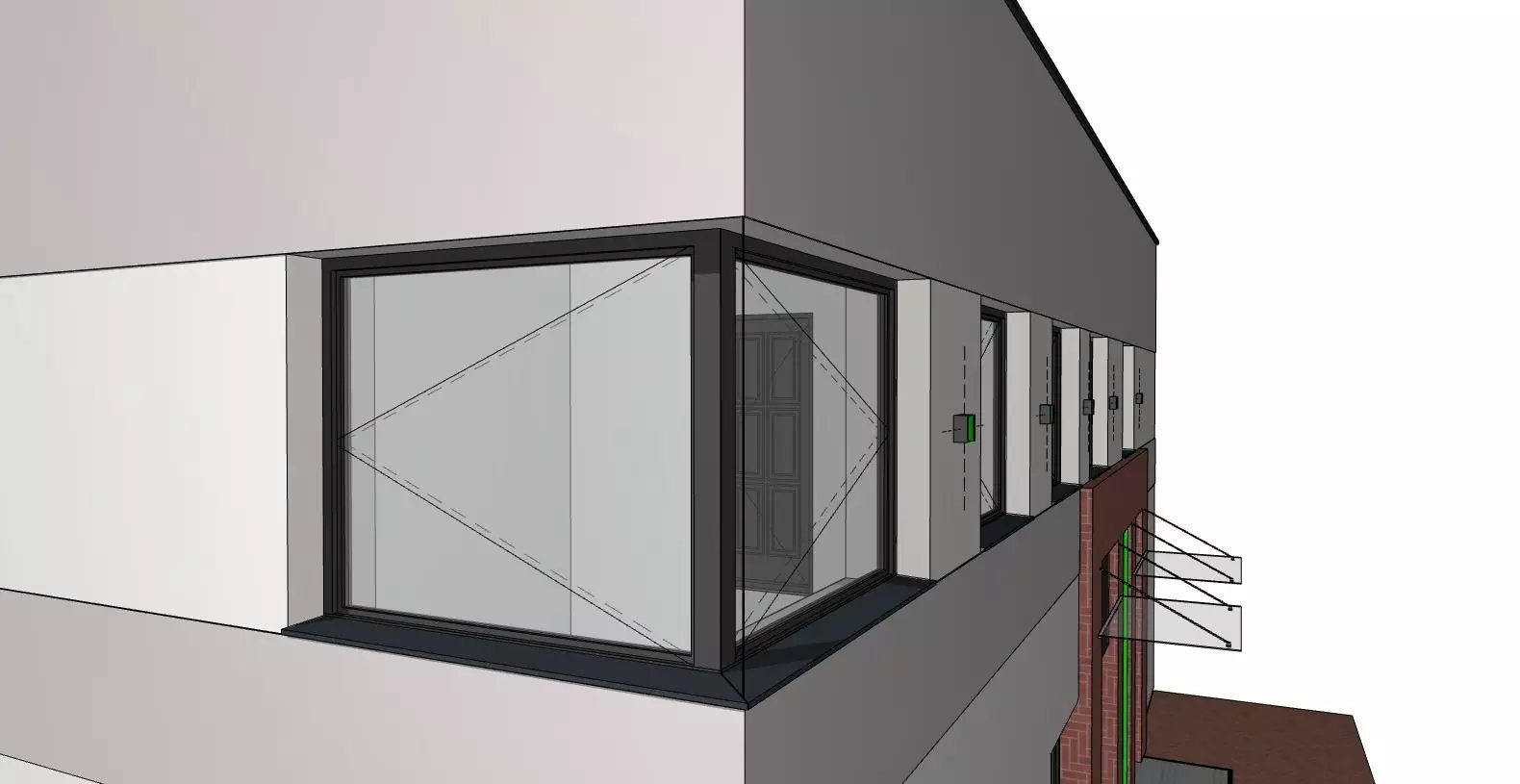 Industrial Hall with Office Building 3D model_11