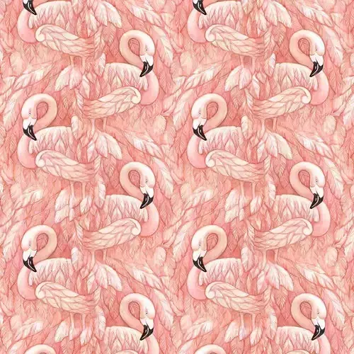 Blush Flamingos Repeat Wallpaper Texture