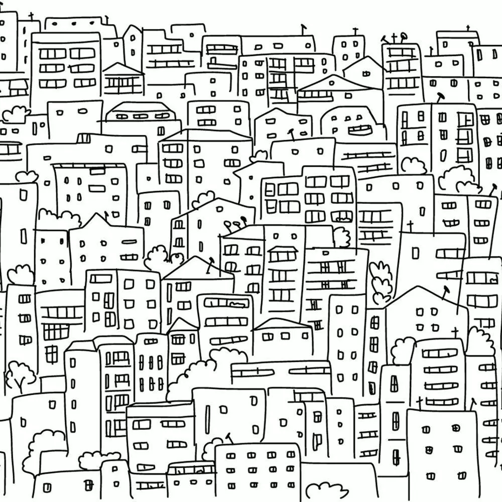 Doodle Cityscape Wallpaper Texture Texture