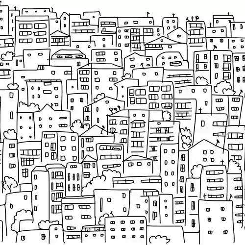 Doodle Cityscape Wallpaper Texture Texture