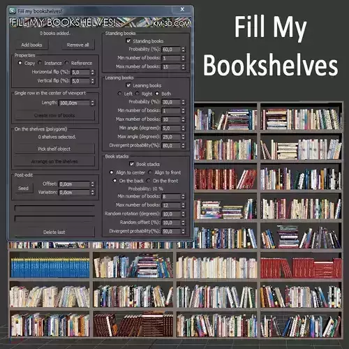 Fill my bookshelves 3D model