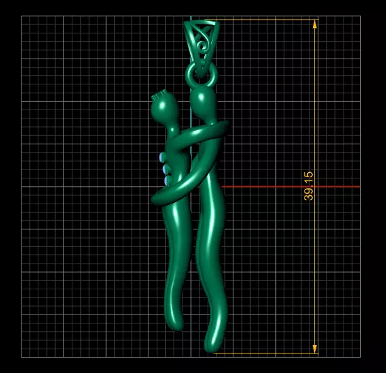 Elegant Jewelry Casting Model Pendant 3DPRINTABLE MODEL 3D print model_4