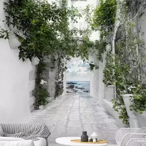 Mediterranean Passage Mural Wallpaper Texture