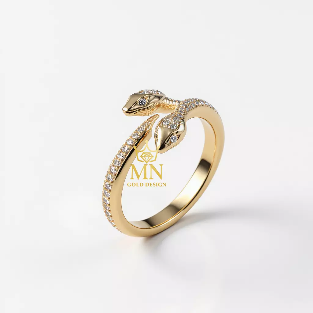 Ring of Serpents Embrace 3D print model_1