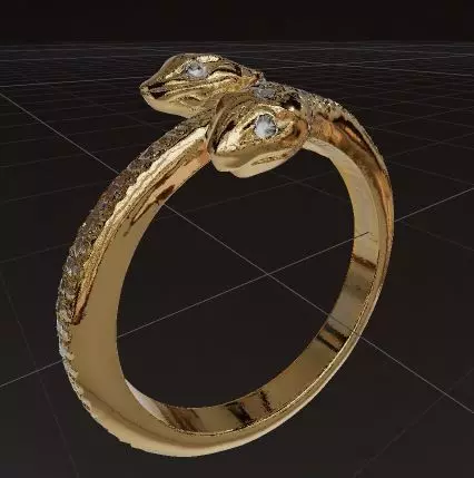 Ring of Serpents Embrace 3D print model_3