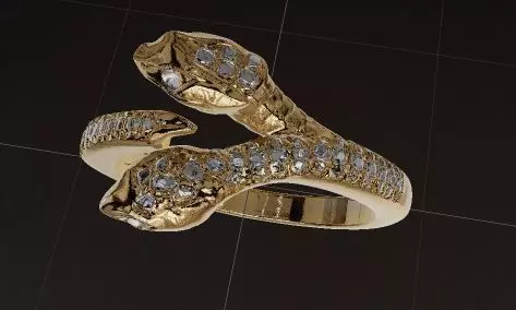 Ring of Serpents Embrace 3D print model_2