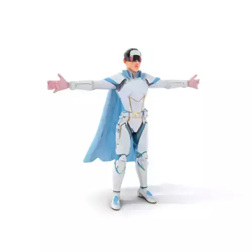 Futuristic Hero Armor model pack Low-poly 3D model