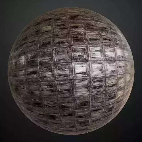 Black Rusty Vintage Metal Ceiling PBR Seamless