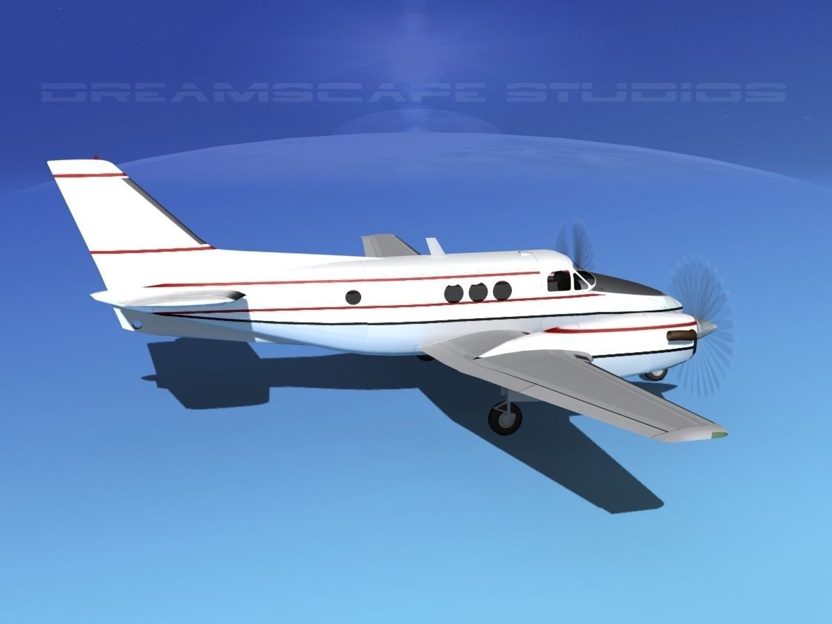Beechcraft King Air 100 V01 3D model_3