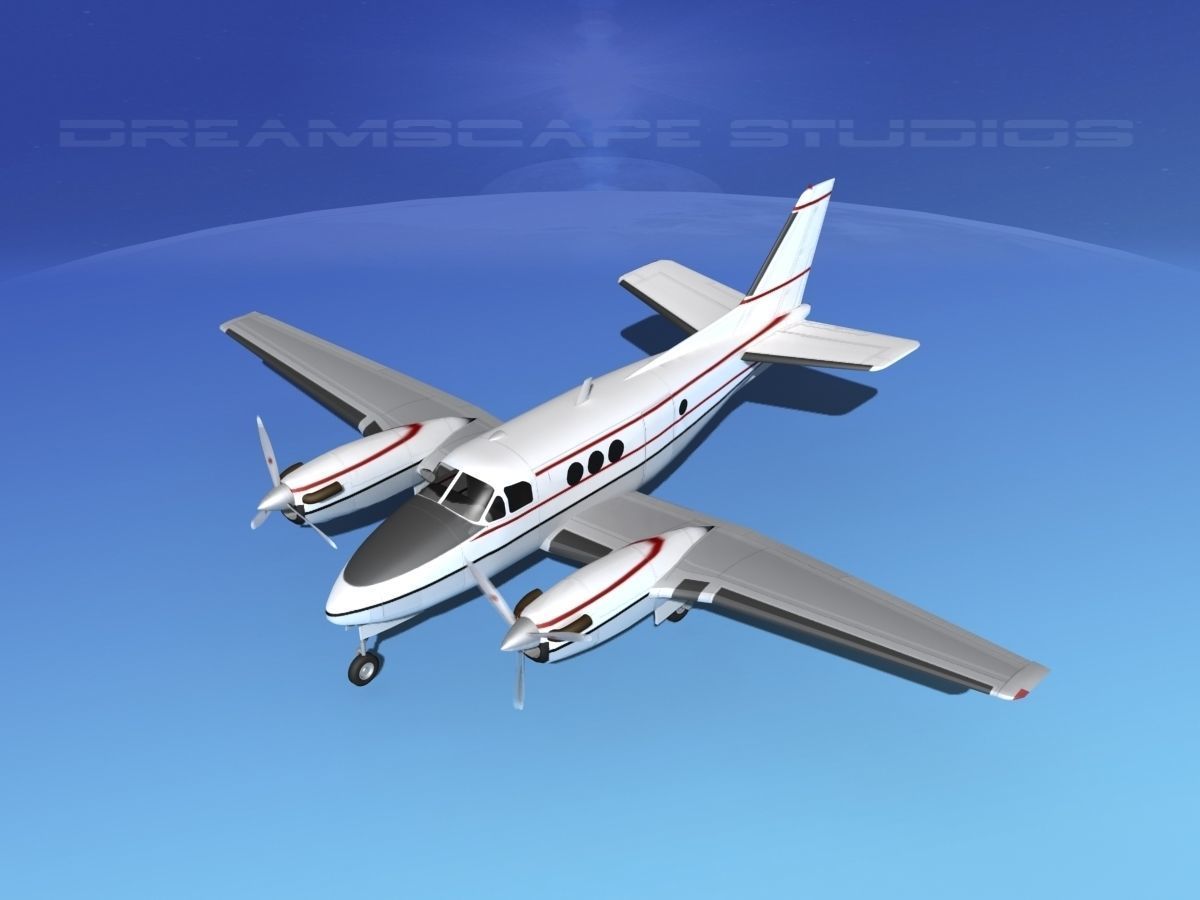 Beechcraft King Air 100 V01 3D model_9