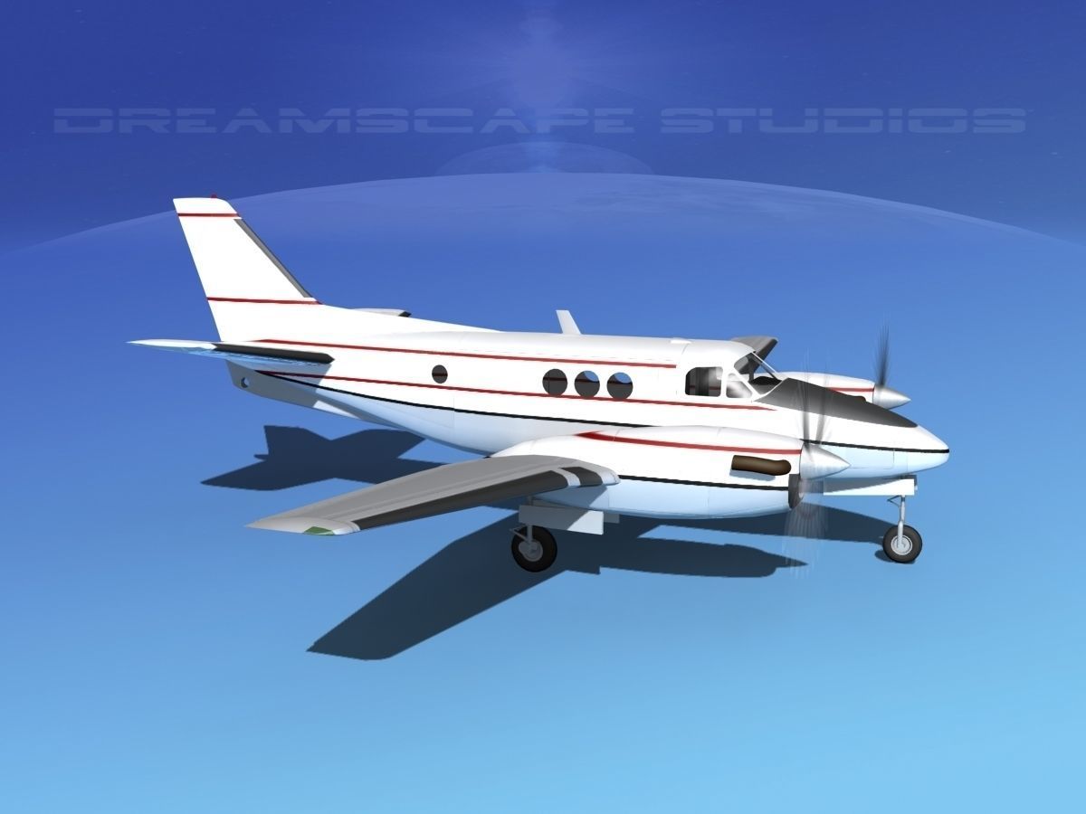 Beechcraft King Air 100 V01 3D model_2