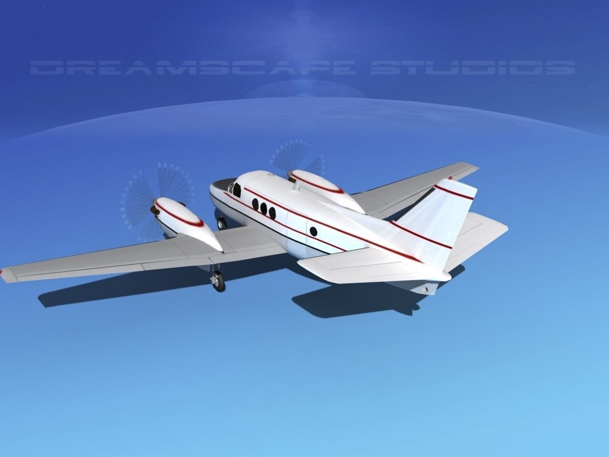 Beechcraft King Air 100 V01 3D model_7