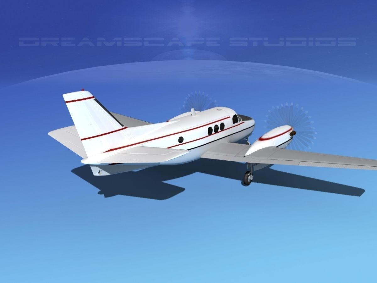 Beechcraft King Air 100 V01 3D model_5