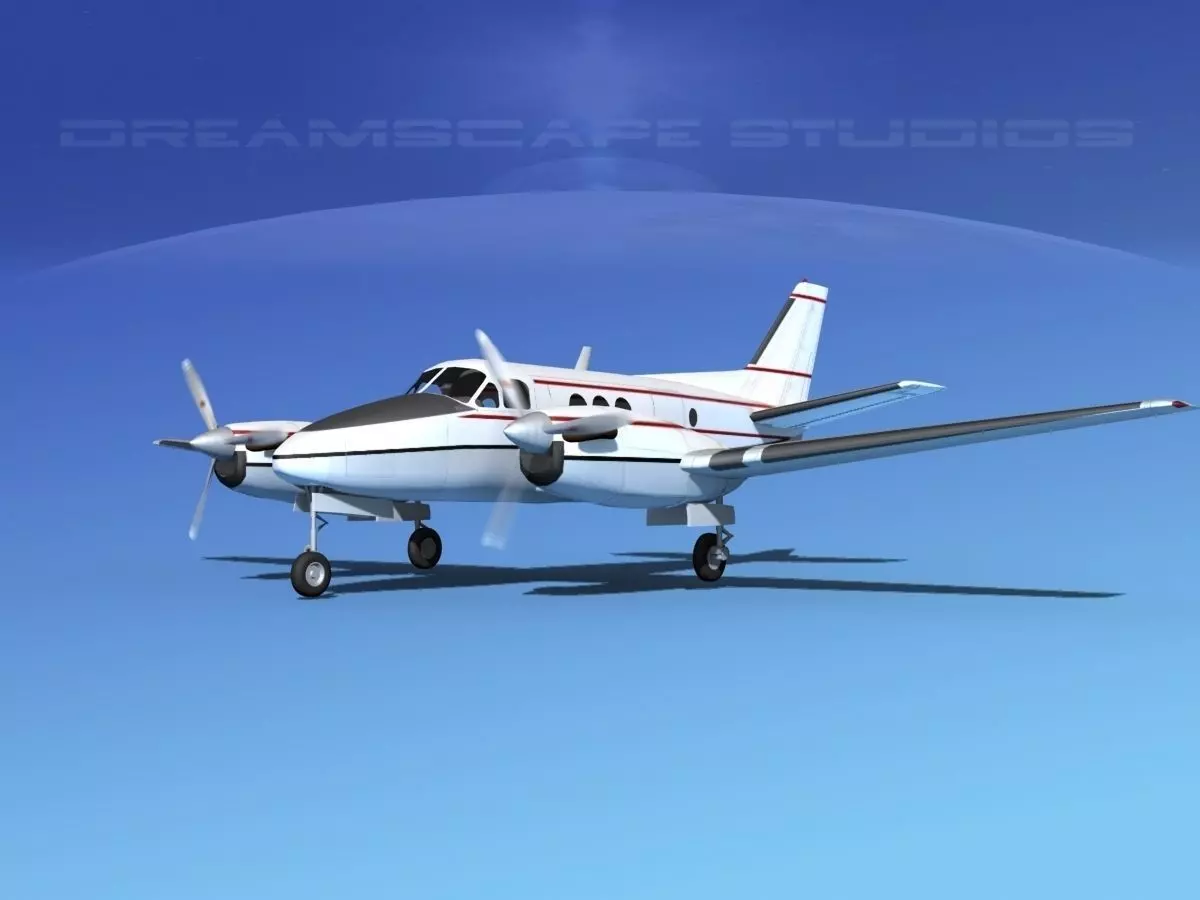 Beechcraft King Air 100 V01 3D model_0