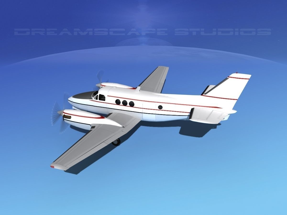 Beechcraft King Air 100 V01 3D model_10