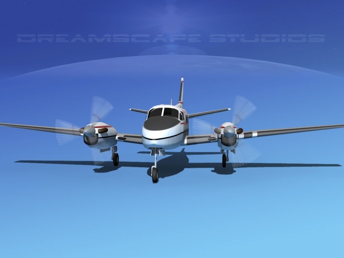 Beechcraft King Air 100 V01 3D model_1