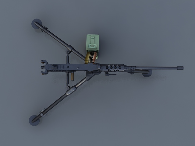  M2HB Machine Gun 3D model_7