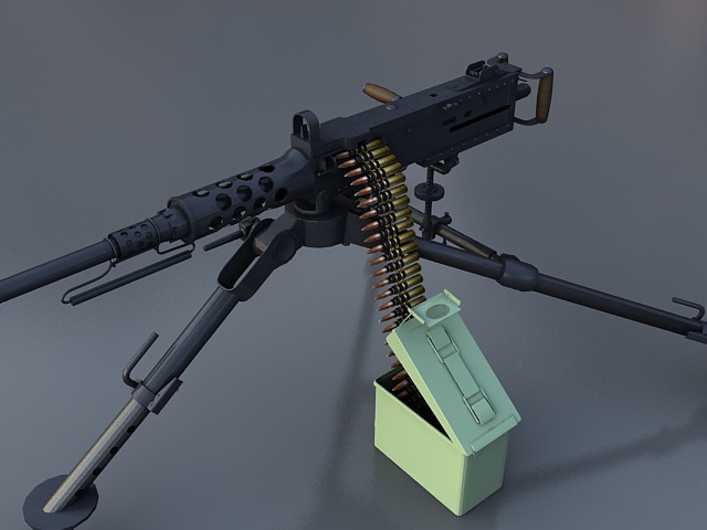  M2HB Machine Gun 3D model_3