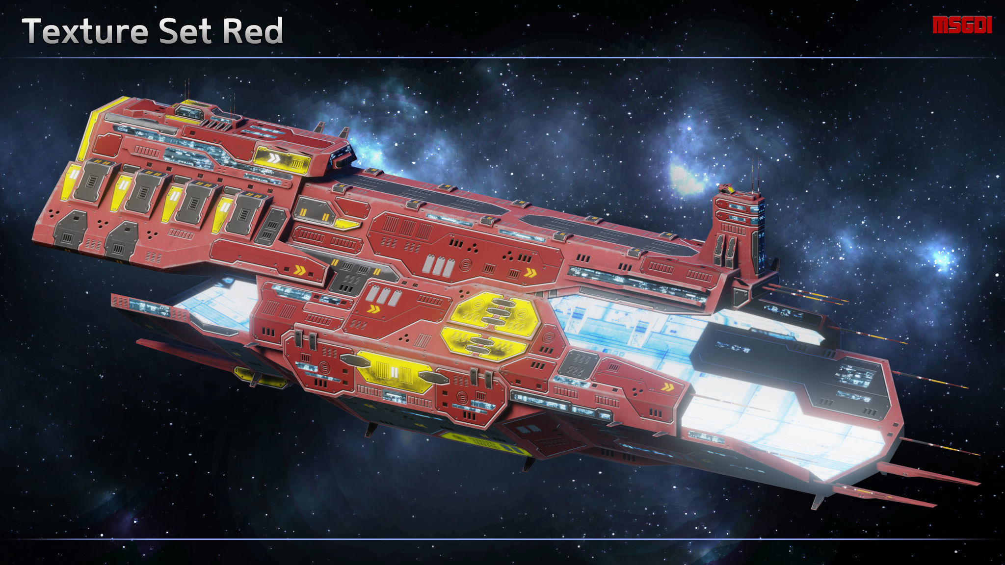 Tortuga Pirate Space Station Low-poly 3D model_9