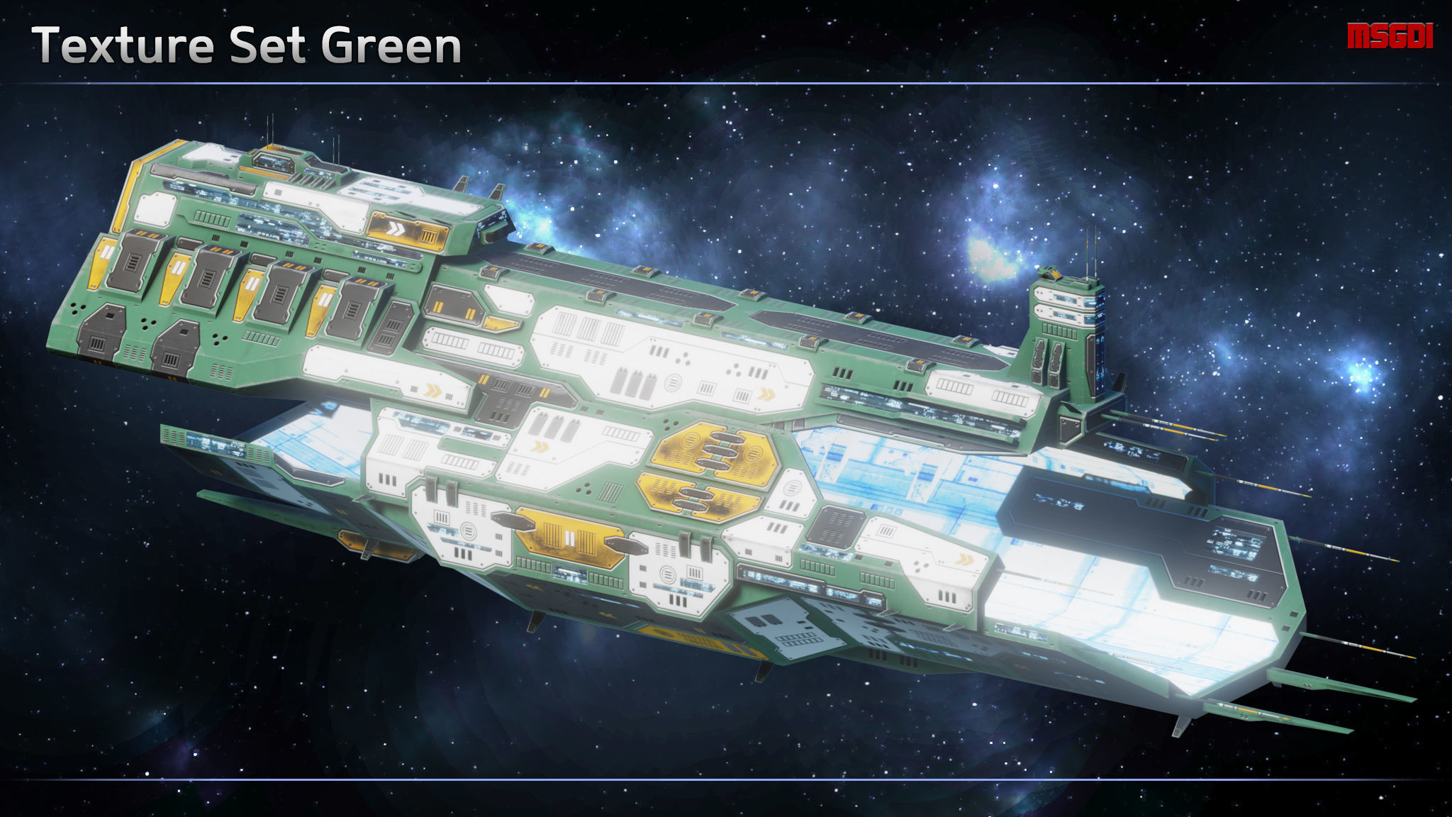 Tortuga Pirate Space Station Low-poly 3D model_7