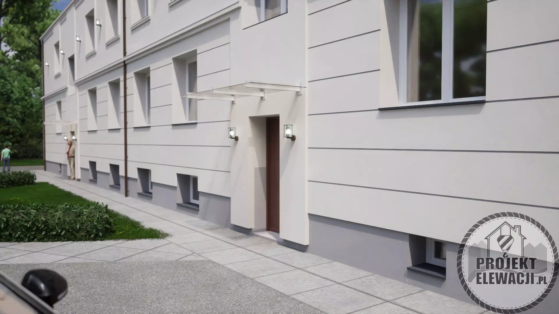 Classic Apartment Building Modern 3D Visualization 3D model_10