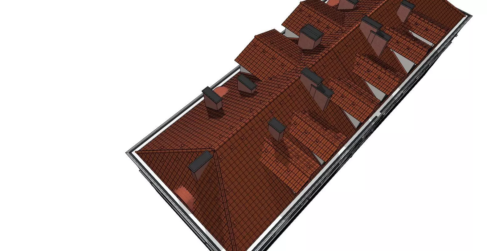 Classic Apartment Building Modern 3D Visualization 3D model_6