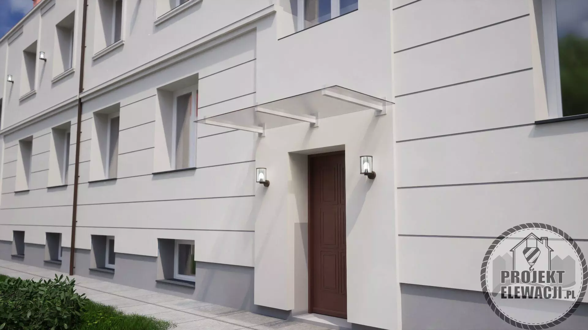 Classic Apartment Building Modern 3D Visualization 3D model_16