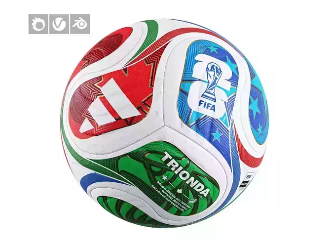 Adidas Trionda Ball World Cup 2026 Low-poly 3D model Low-poly 3D model Adidas Trionda Ball World Cup 2026 Low-poly 3D model Low-poly 3D model