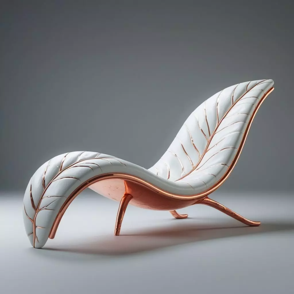 Phoenix Leaf Chaise Lounge 3D model_0