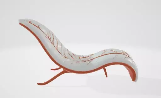 Phoenix Leaf Chaise Lounge 3D model_3