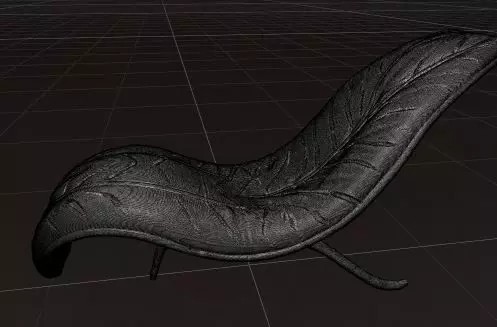 Phoenix Leaf Chaise Lounge 3D model_8