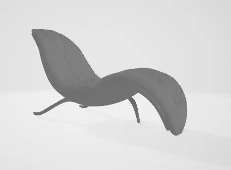 Phoenix Leaf Chaise Lounge 3D model_11