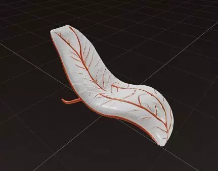 Phoenix Leaf Chaise Lounge 3D model_6