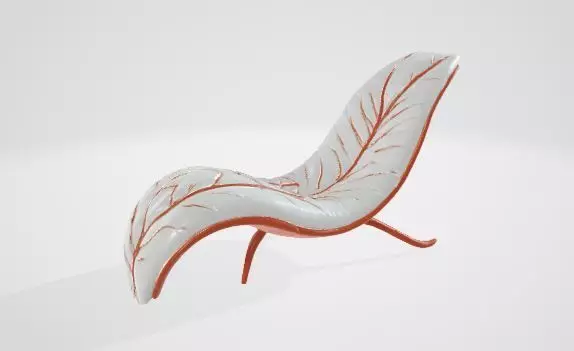Phoenix Leaf Chaise Lounge 3D model_2