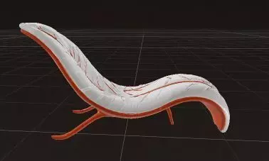 Phoenix Leaf Chaise Lounge 3D model_9