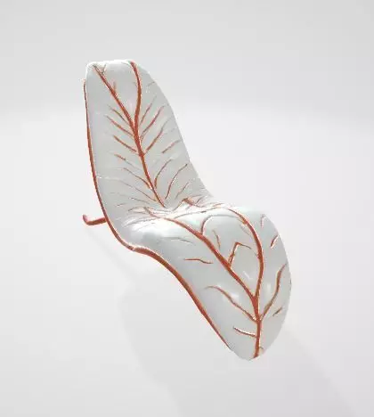 Phoenix Leaf Chaise Lounge 3D model_1