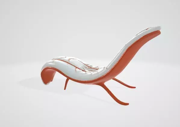 Phoenix Leaf Chaise Lounge 3D model_4