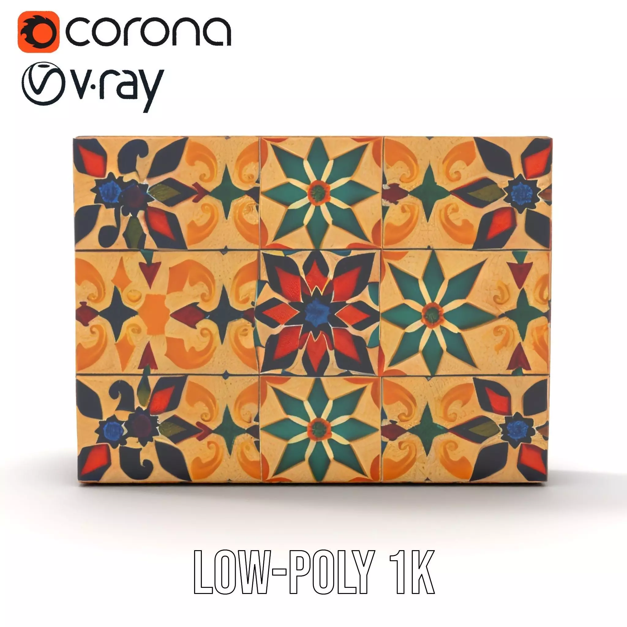 Ornate Ceramic Tile model pack Texture_13