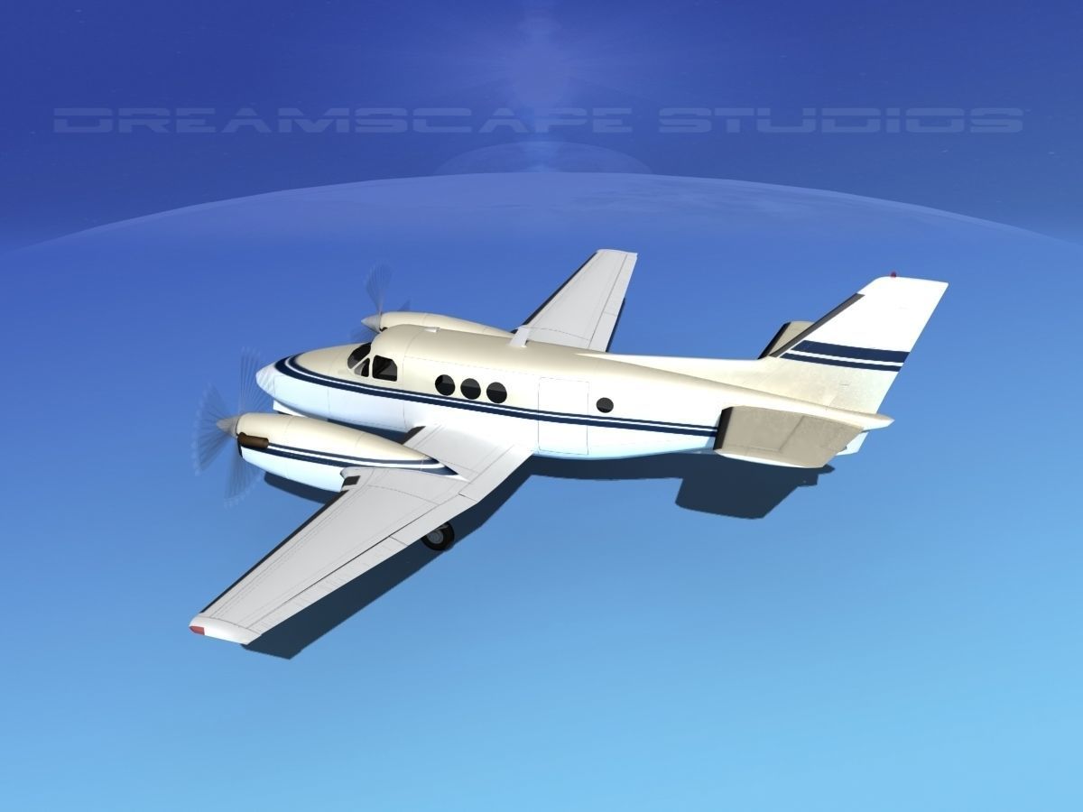 Beechcraft King Air 100 V03 3D model_8