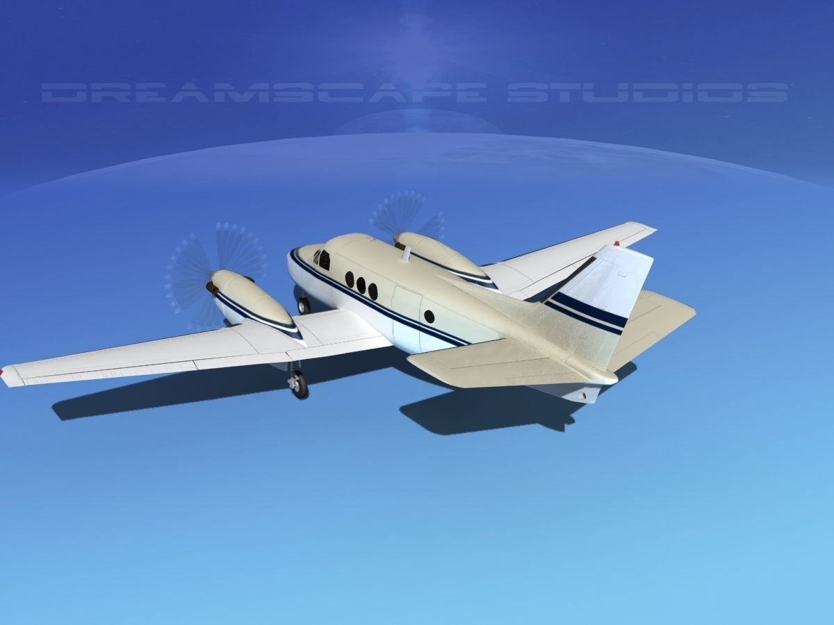 Beechcraft King Air 100 V03 3D model_7