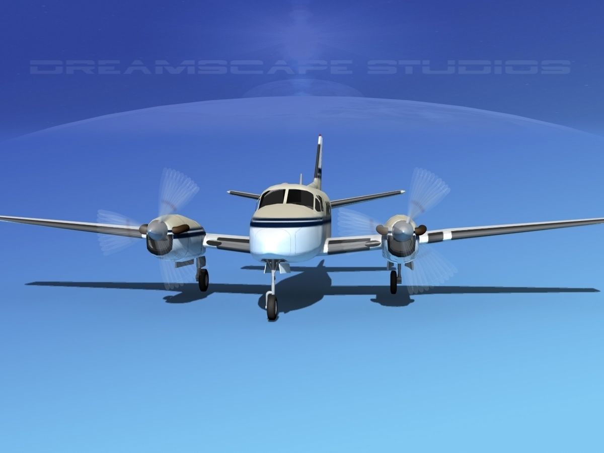 Beechcraft King Air 100 V03 3D model_1