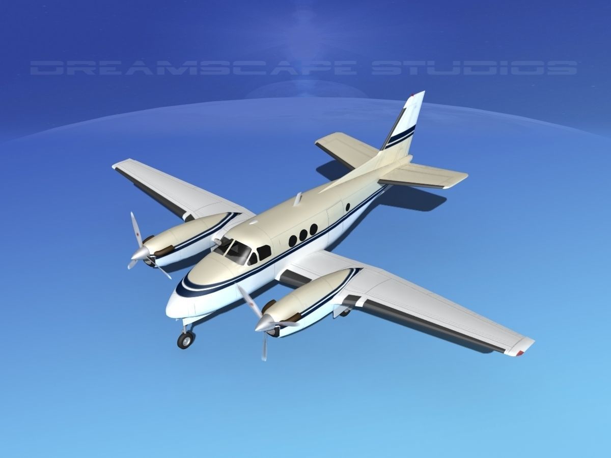 Beechcraft King Air 100 V03 3D model_10