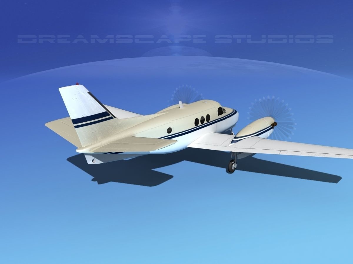 Beechcraft King Air 100 V03 3D model_5