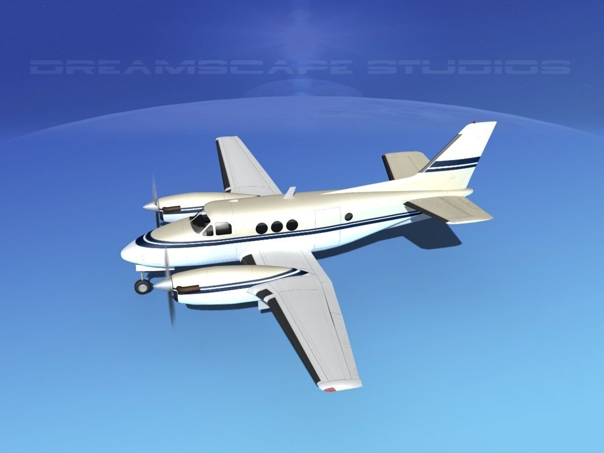 Beechcraft King Air 100 V03 3D model_9