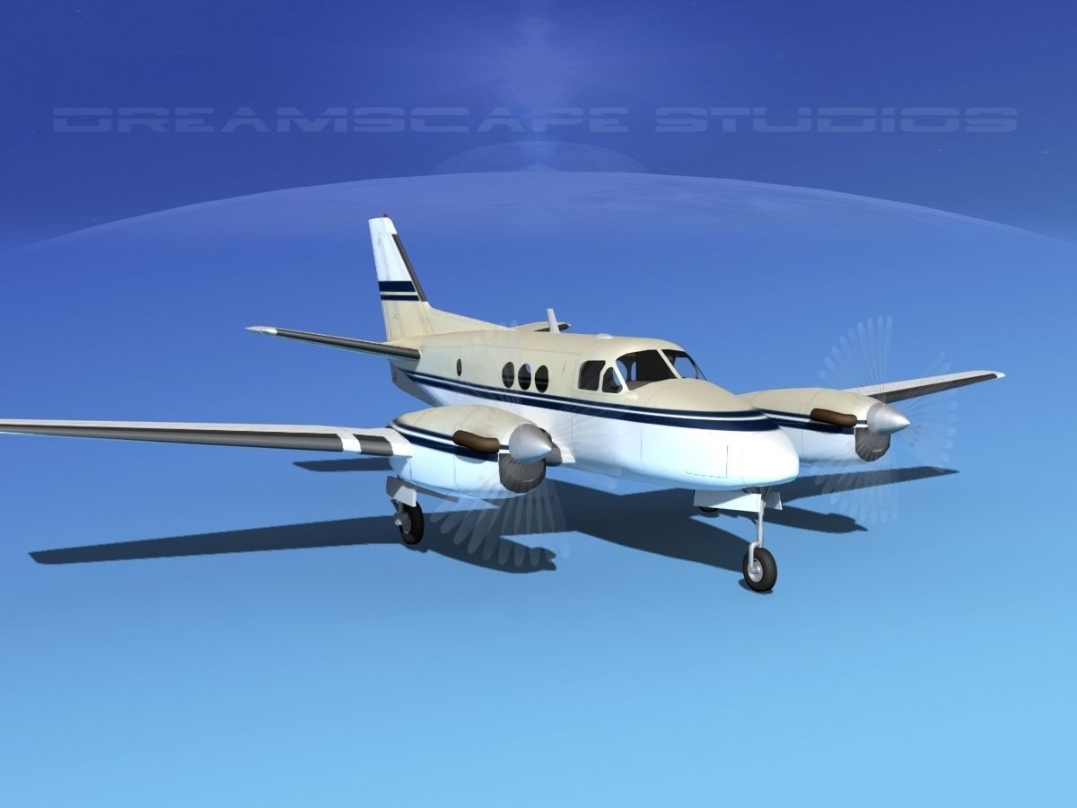 Beechcraft King Air 100 V03 3D model_2
