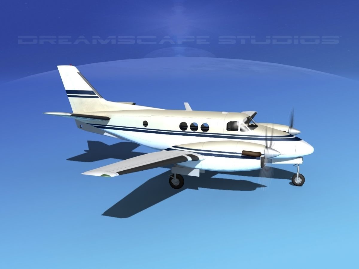 Beechcraft King Air 100 V03 3D model_3