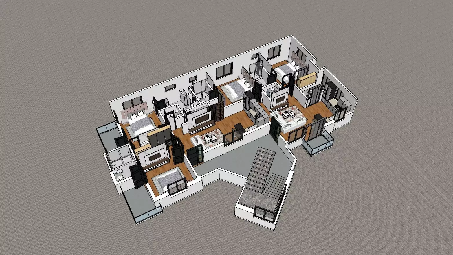 3D Floor Plan Free 3D model_0