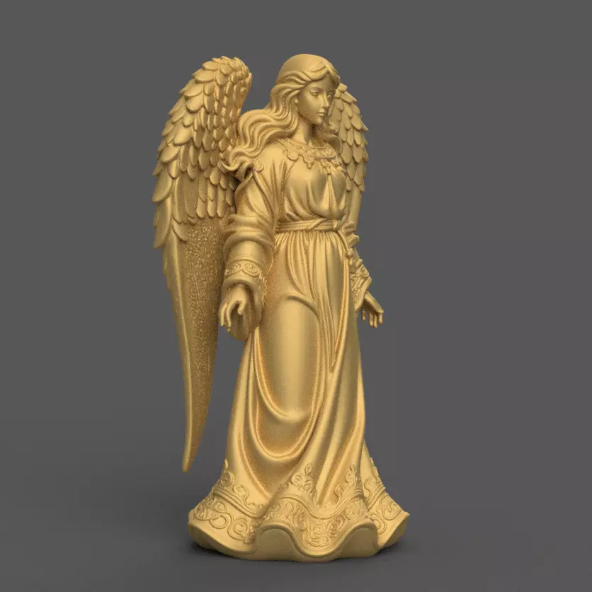 Elegant Angel STL for Christmas Nativity 3D print model_7