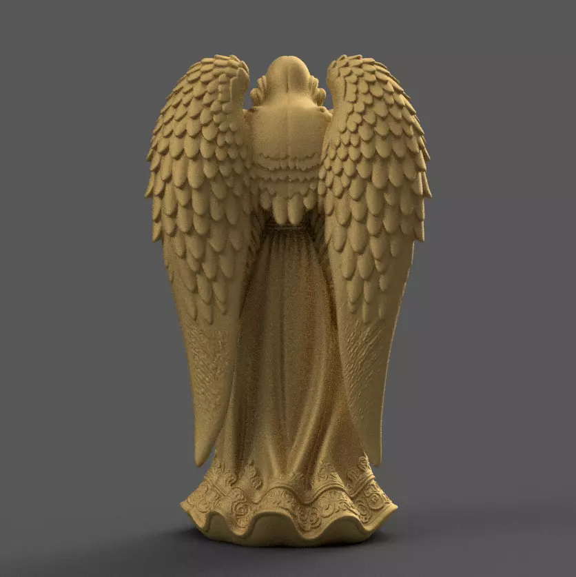 Elegant Angel STL for Christmas Nativity 3D print model_4