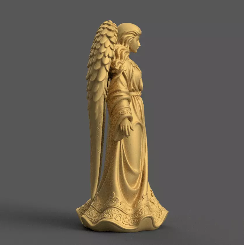 Elegant Angel STL for Christmas Nativity 3D print model_6